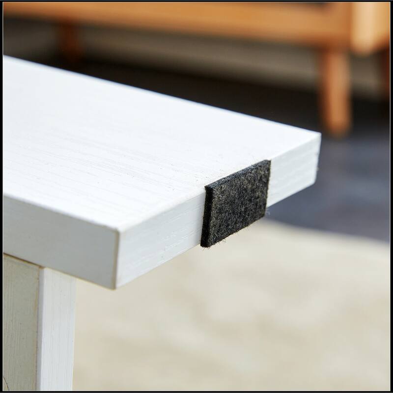 White MDF Double Layered Coffee Table