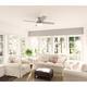 Hunter 52" Dempsey Flush Mount Ceiling Fan w/ LED Light Kit and Handheld Remote