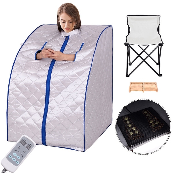 Costway Portable Far Infrared Sauna Spa Full Body Detox Therapy