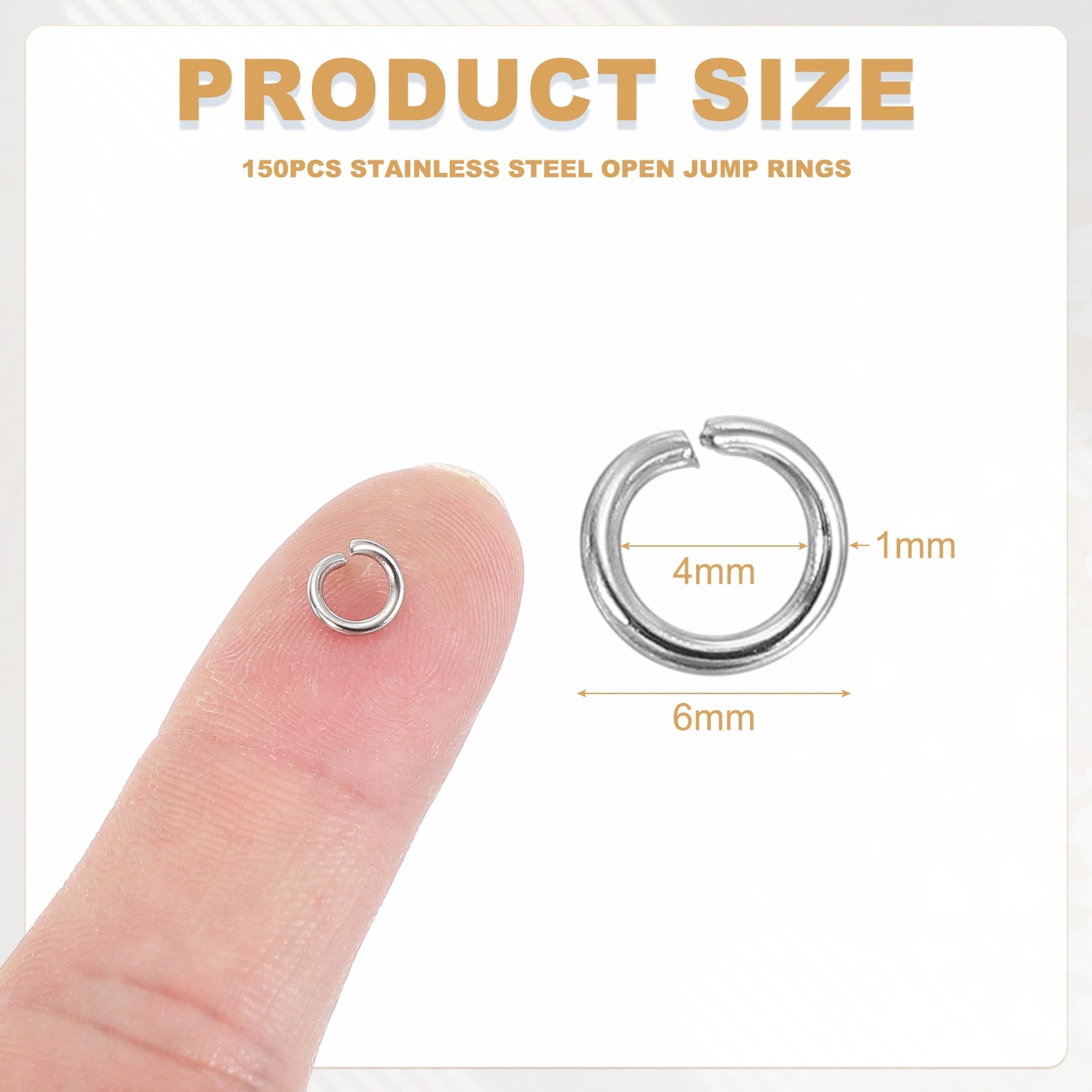 Stainless Steel Split O Rings Thick Connector Ring for Bracelet Necklace Pendant Jewelry Keychain DIY Craft Making - Silver