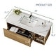 preview thumbnail 5 of 73, 48" Modern Floating Single Bathroom Vanities with Sink, Brown or Natural wood, 2 Drawers