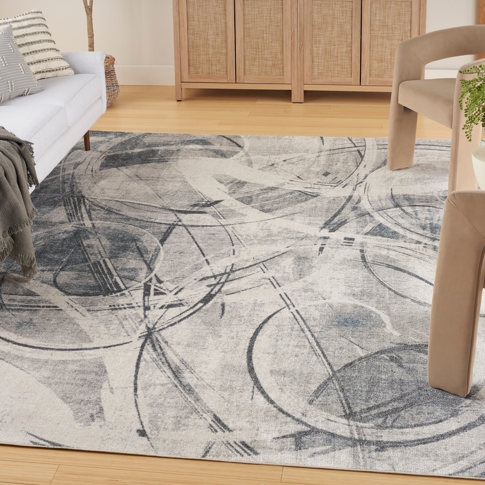 Nourison Astra Machine Washable Indoor only Abstract Area Rug