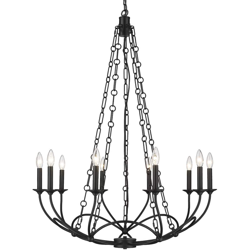 Z-Lite 3500-10 Arabella 10 Light 33" Wide Candle Style Chandelier