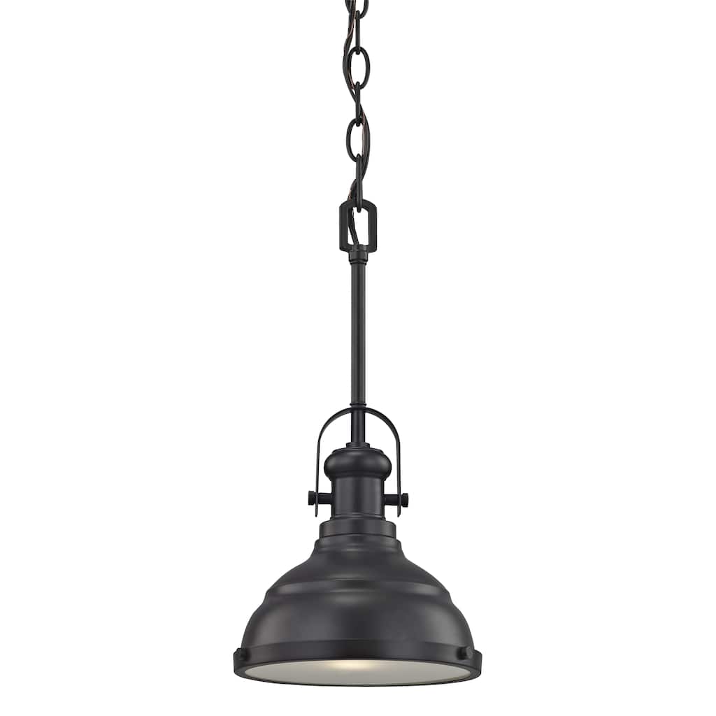 Blakesley 8-inch Wide 1-Light Mini Pendant in Oil Rubbed Bronze - 8in W x 8in D x 11in H