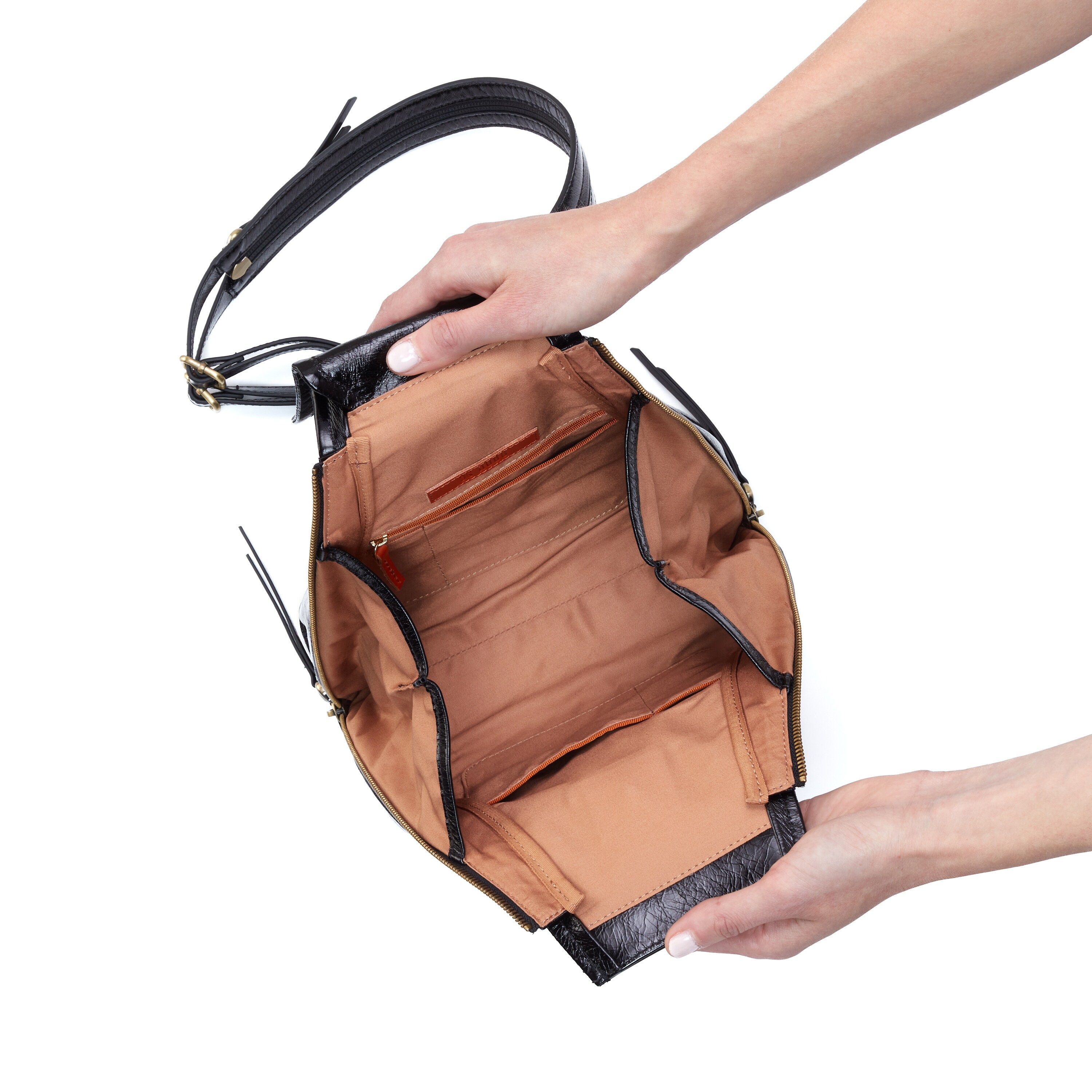 HOBO Betta Convertible Leather Sling Backpack - Overstock  display picture 2