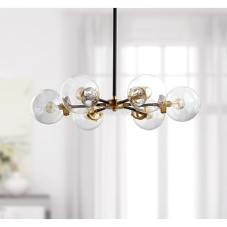 Maura 6-Light 28" Brass Cluster Pendant, by JONATHAN Y