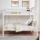 preview thumbnail 34 of 40, Full over Full Wooden Bunk Bed, High Guardrail,Ladder, No Box Spring