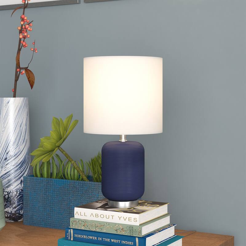 Lambert 15" Tall Ceramic Table Lamp with Fabric Shade