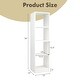 preview thumbnail 4 of 6, White Engineered Wood Space-Saving Narrow 5-Tier White Bookcase with 4 Cubes Storage Shelf - 15" x 13" x 56" (L x W x H)