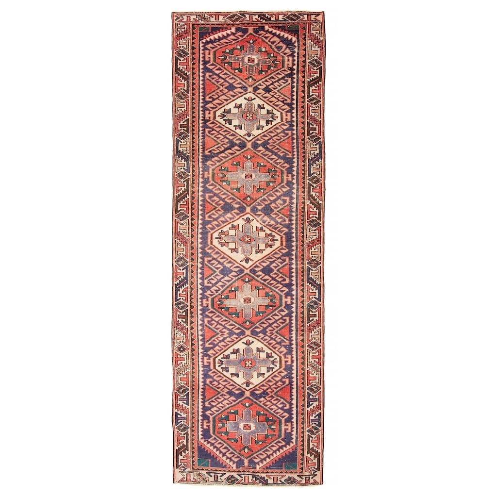 ECARPETGALLERY Hand-knotted Konya Anatolian Dark Navy Wool Rug - 2'10 x 9'6