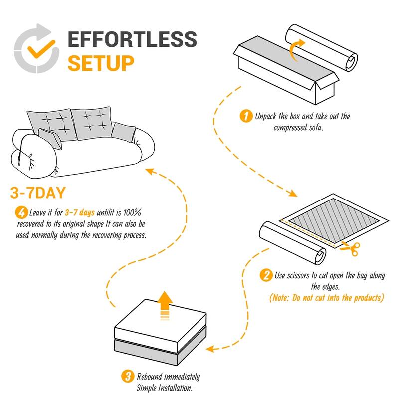 78.7″ Teddy 3-Seater Modular Sleeper Sofa with Convertible Lounge Design
