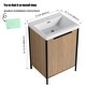 preview thumbnail 10 of 19, 24"/30"/36"/48"/60" FreeStanding Bathroom Vanity with Sink, Floor Stand Bathroom Vanity with Soft Close Door and Shelf