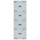 preview thumbnail 11 of 9, SAFAVIEH Handmade Kids Reina Cars Wool Rug 2'6" x 8' Runner - Light Blue/Yellow