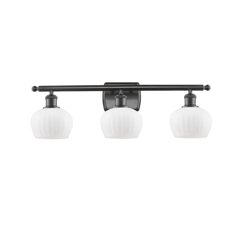 Innovations Lighting Fenton 3 Light 26" Wide Bathroom Vanity Light - Oil Rubbed Bronze / Matte White