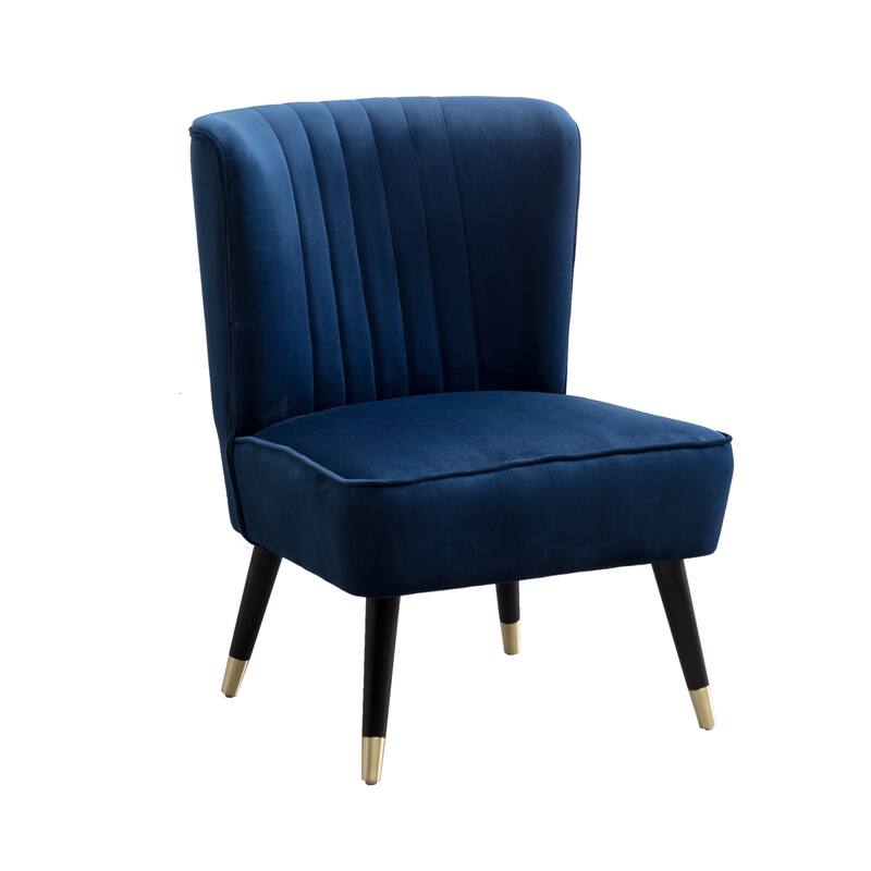 Blue 26" Polyester Accent Chair