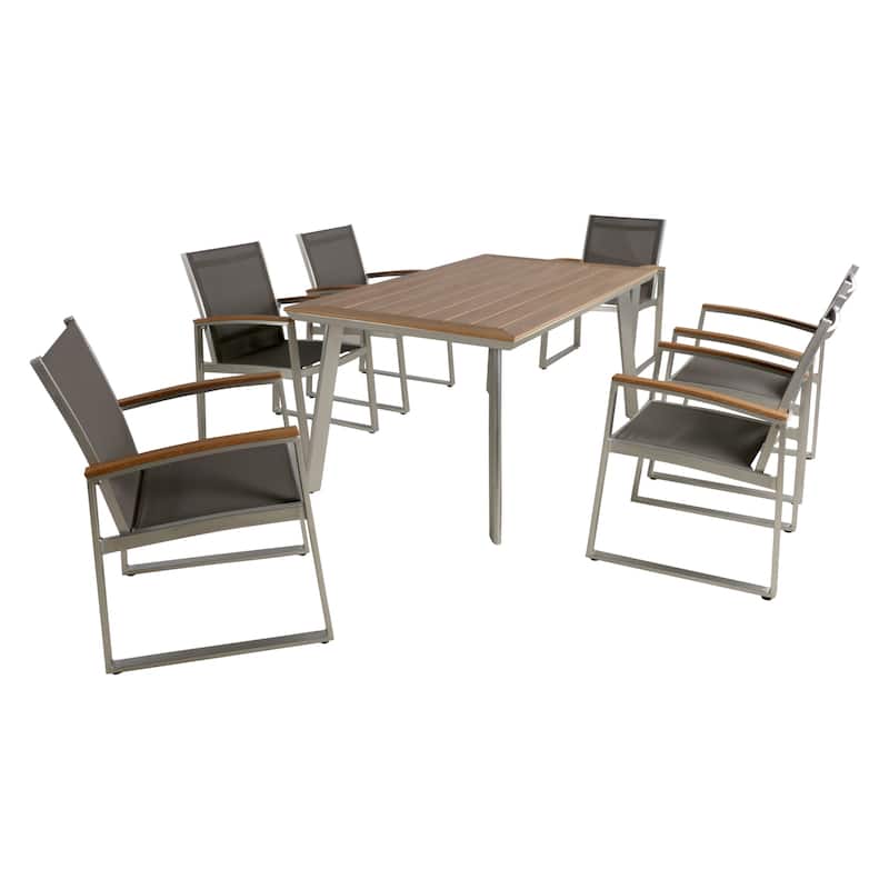 Leeds Aluminum 7-piece Dining Set by Christopher Knight Home