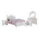 preview thumbnail 4 of 6, Marais Traditional White Wood 5-piece Panel Bedroom Set with USB Port by Furniture of America