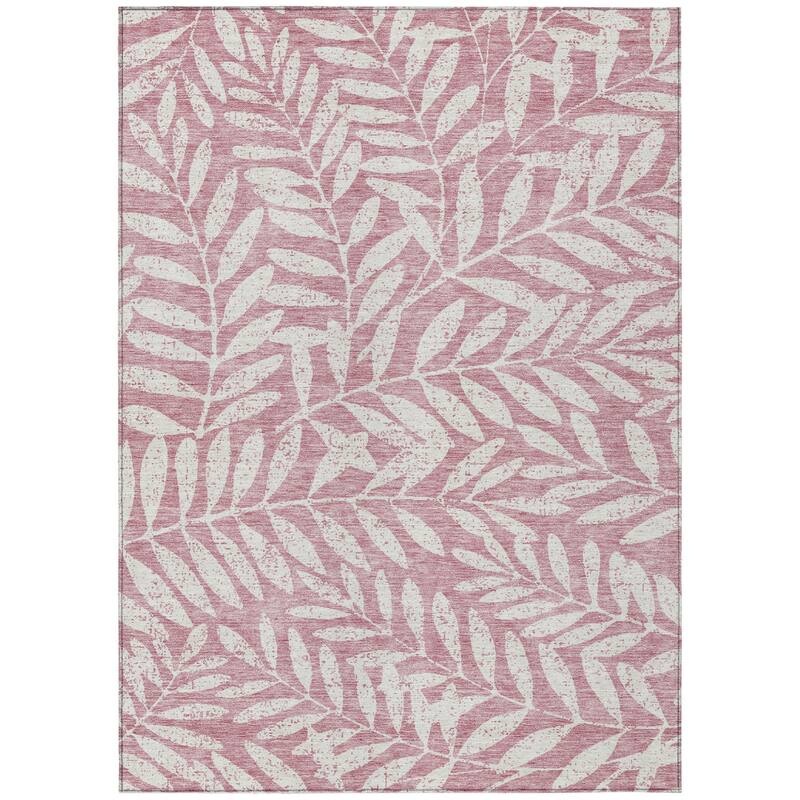 HomeRoots Floral Transitional Rectangle Outdoor Rug