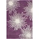 SAFAVIEH Handmade Soho Miyase Modern Burst New Zealand Wool Rug - 2'6" x 4' - Purple/Ivory