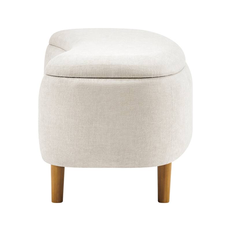NPD Furniture Leony Chenille Storage Bench