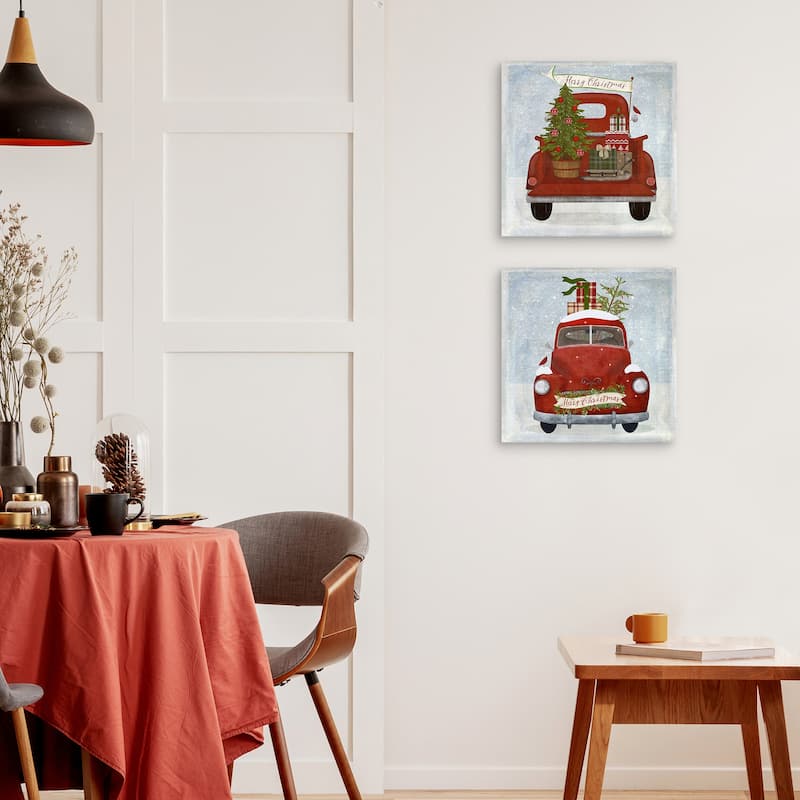 Christmas Truck I by Beth Albert Canvas Art Prints
