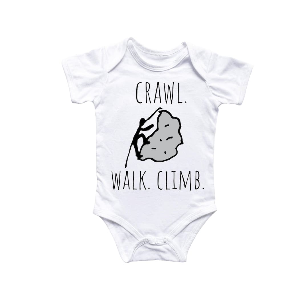 Rock Climbing Bouldering - Baby Boy Girl Clothes Infant Bodysuit Funny Cute Newborn 2