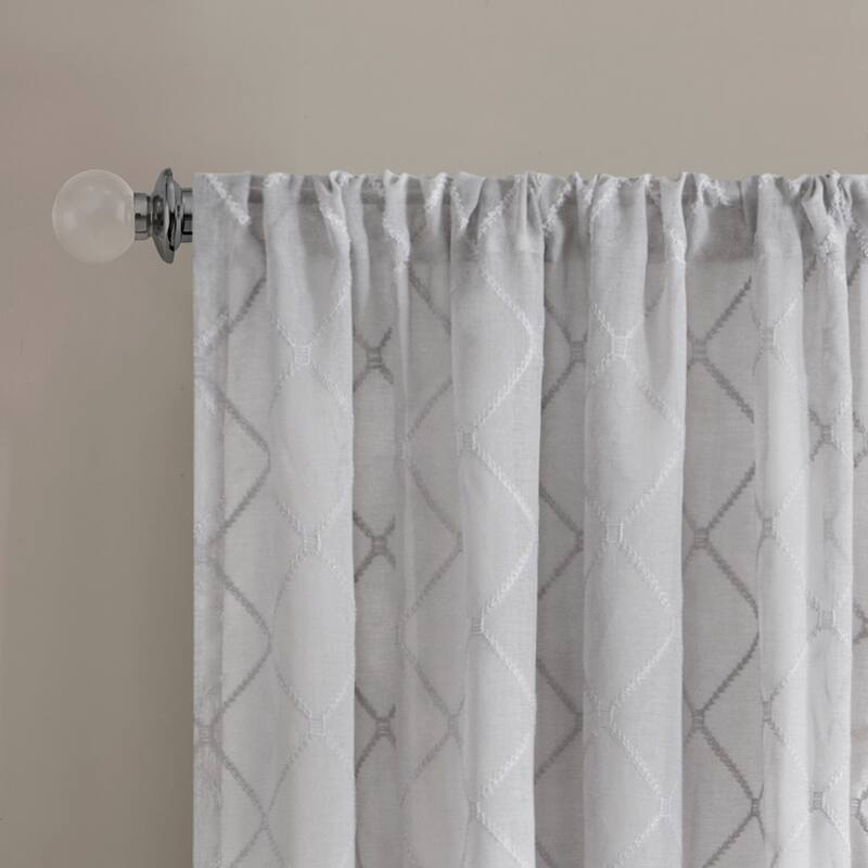 Diamond Sheer Window Curtain Panel