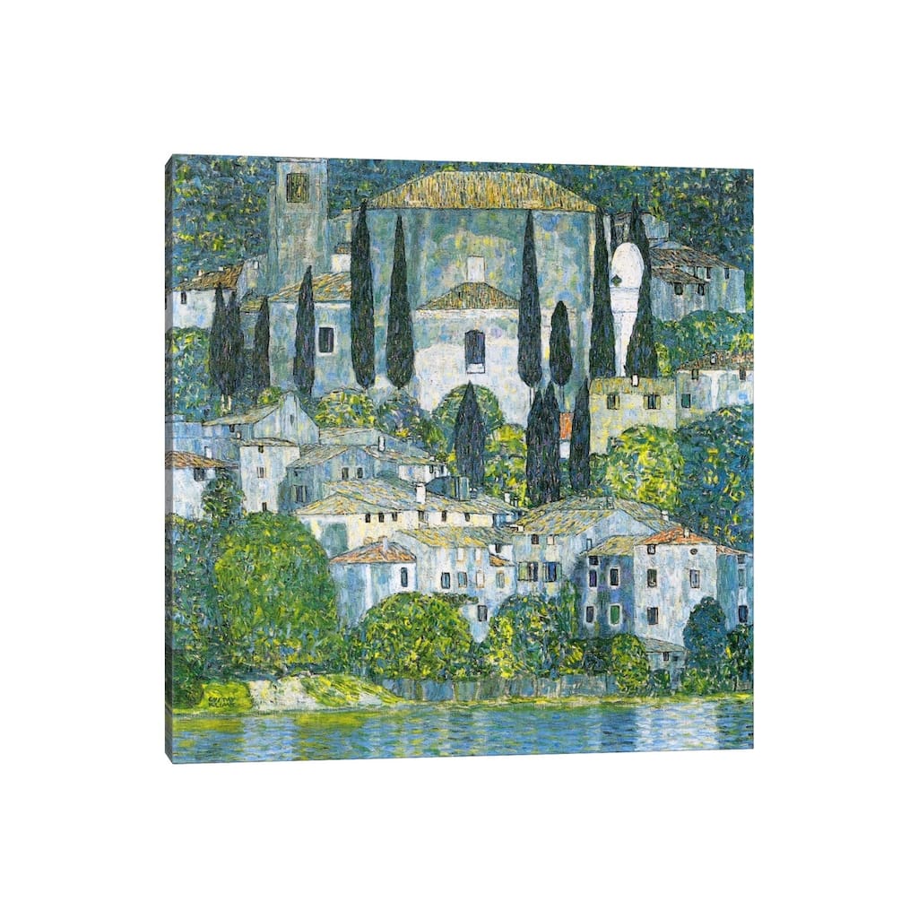iCanvas "Kirche in Cassone (Church in Cassone)" by Gustav Klimt Canvas Print