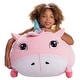 preview thumbnail 25 of 94, Animal Bean Bag Chair for Kids, Soft Cozy Animal Chair for Bedrooms Large - 24 inch - Pink Party Unicorn