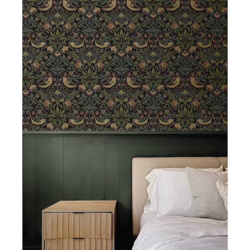 NextWall Strawberry Garden Peel and Stick Wallpaper