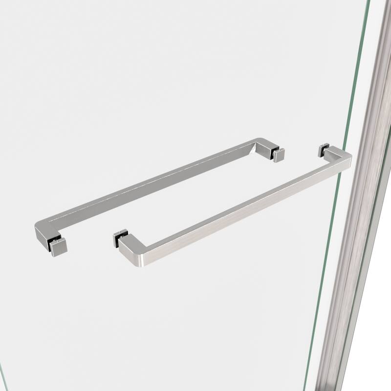 60"W x 74"H Frameless Double Sliding Shower Door with 5/16" Tempered Glass - 60'' x 74''