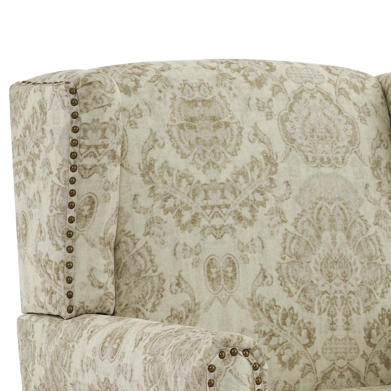 Patterned Upholstered Accent Chair for Living Room