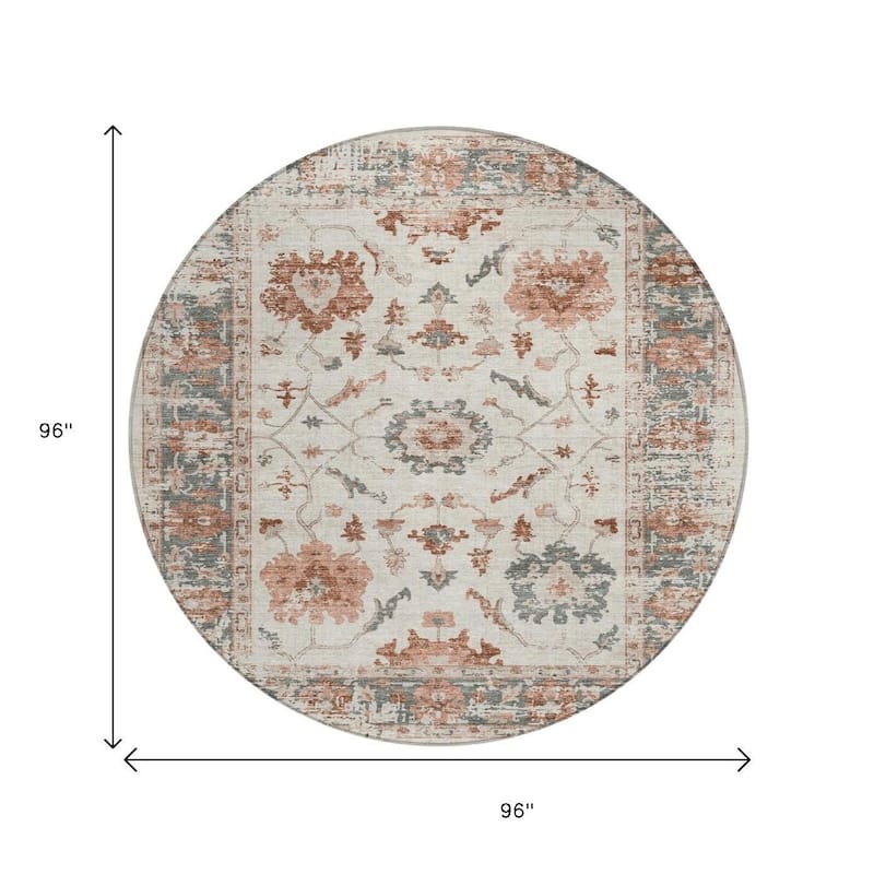 HomeRoots Floral Traditional Rectangle Outdoor Rug