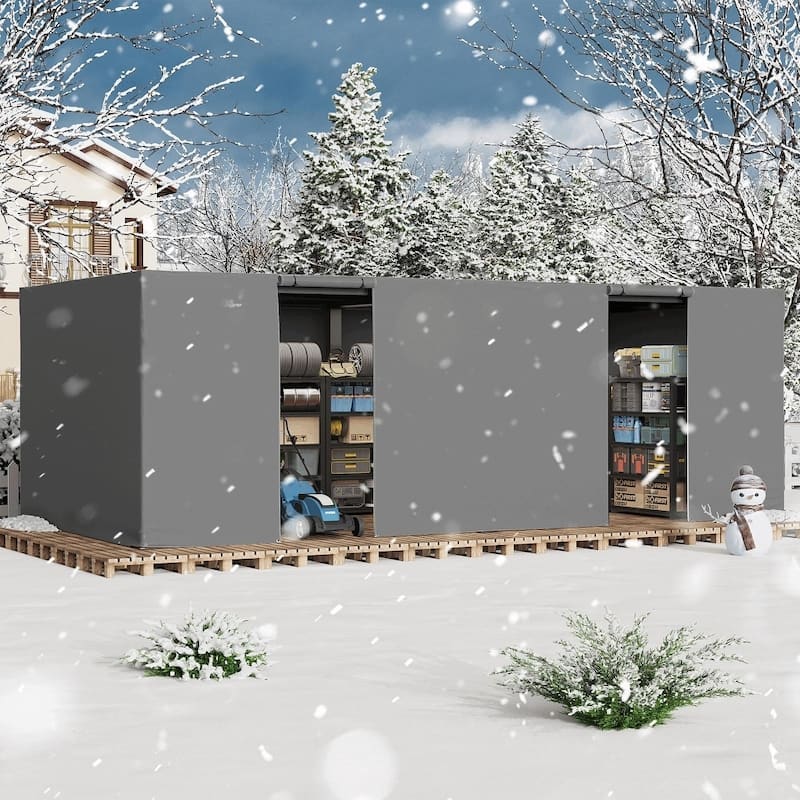 Outdoor Louvered Pergola with Optional Winter Cover – Adjustable Hardtop Gazebo, Steel Frame