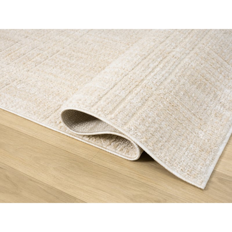 Nomad Collection Plaid Patterned Area Rug