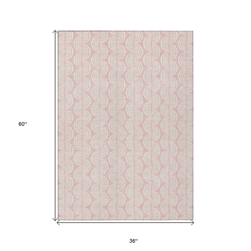 HomeRoots Ogee Transitional Rectangle Outdoor Rug