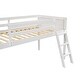 preview thumbnail 32 of 30, High Guardrail Design Wood Loft Bed, Ladder With Handrails, Slide With Shock Absorption,Twin Size