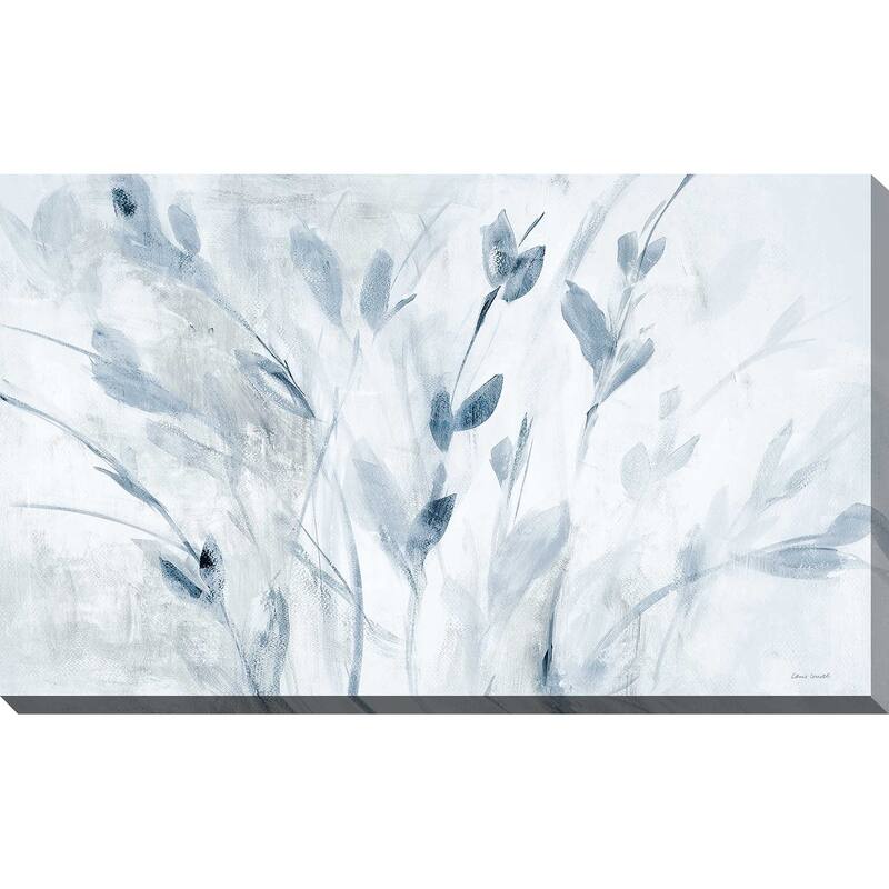 "Blue Misty Leaves" Print on Canvas