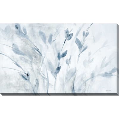 "Blue Misty Leaves" Print on Canvas