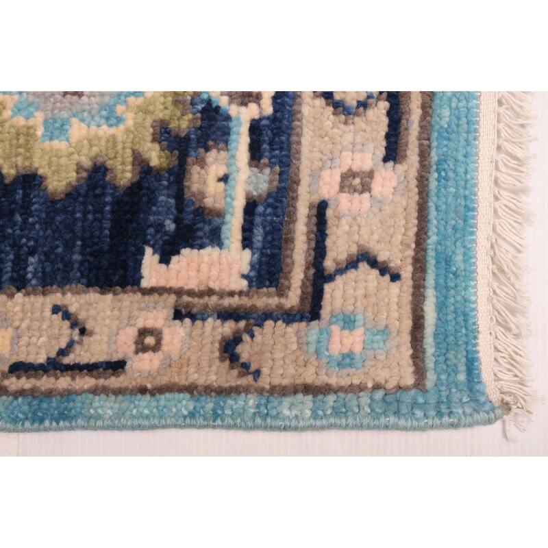 ECARPETGALLERY Hand-knotted Jules Serapi Sky Blue Wool Rug - 8'11 x 12'0