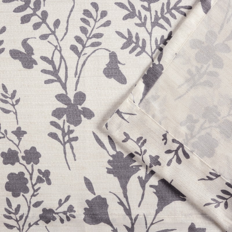 ATI Home Silhouette Floral Grommet Top Curtain Panel Pair