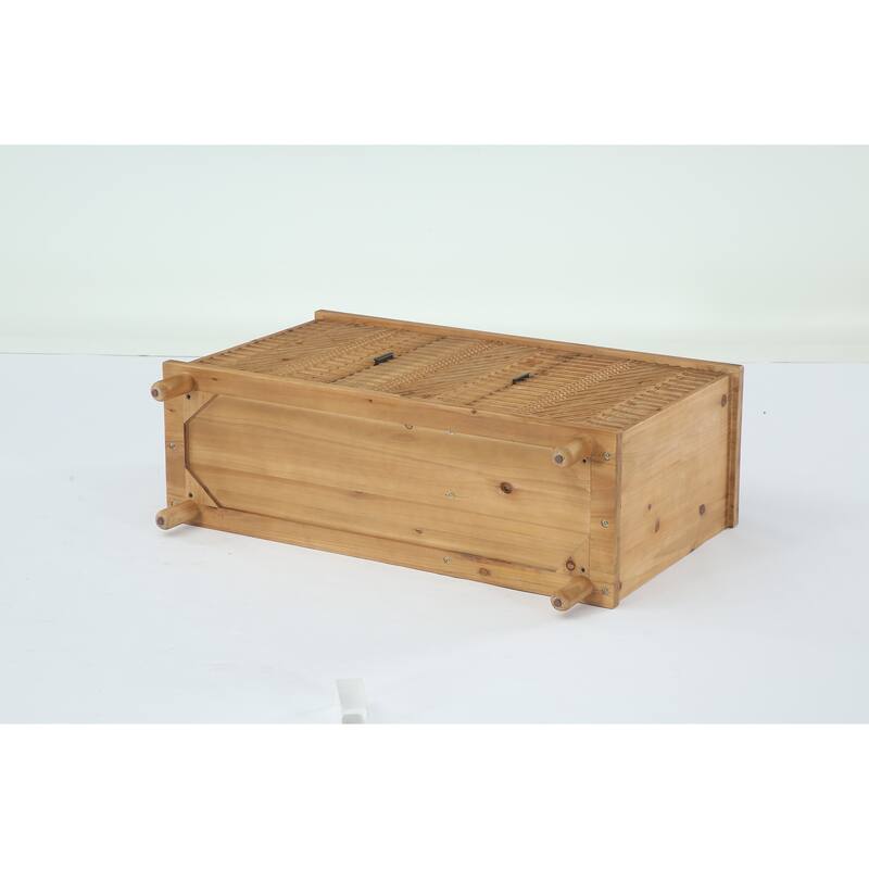 Solid Wood Buffet Cabinet with Storage for Kitchen and Entryway