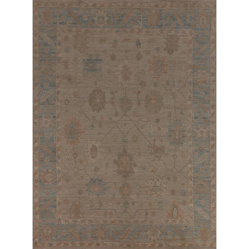 Oushak Turkish Area Rug Handmade Vegetable Dye Wool Carpet - 8'0"x 10'0"