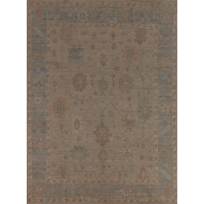 Oushak Turkish Area Rug Handmade Vegetable Dye Wool Carpet - 8'0"x 10'0"