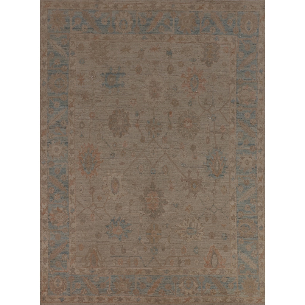 Oushak Turkish Area Rug Handmade Vegetable Dye Wool Carpet - 8'0"x 10'0"