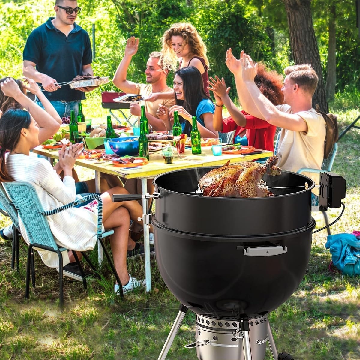 Weber charcoal grill with rotisserie cheap