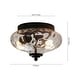 preview thumbnail 45 of 55, Modern Farmhouse 2-light Water Pattern Hammered Glass Flush Mount 9in