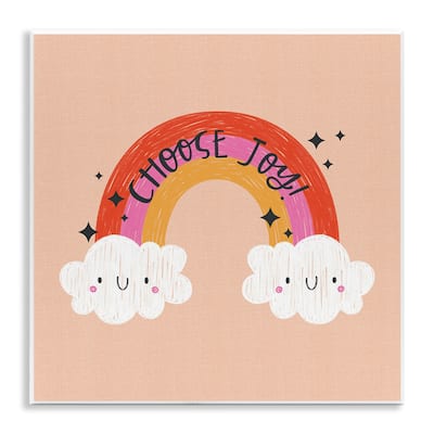 Stupell Choose Joy Happy Rainbow Wall Plaque Art Design By Sarah Hickman