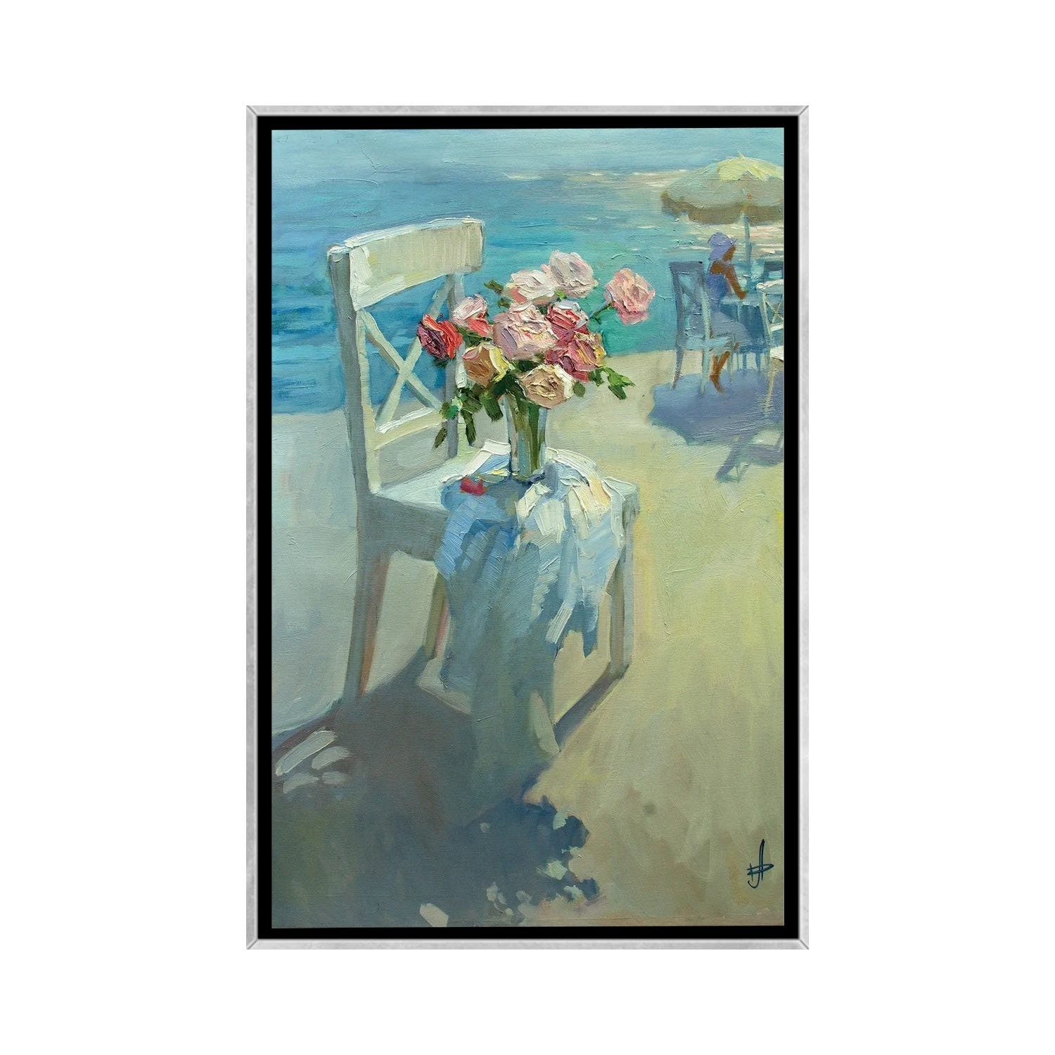 iCanvas "Cafe On The Beach" by CountessArt Framed