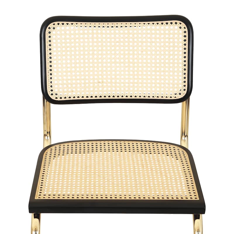 Breuer Chair Company Marcel Breuer Cesca Cane Cantilever Side Chair w/ Brass Steel Frame (Various Wood & Cane Colors)